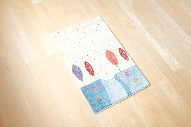 原毛の風景画ギャッベ