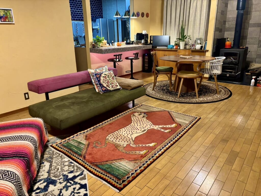 ヒョウ柄のオールドギャッベ